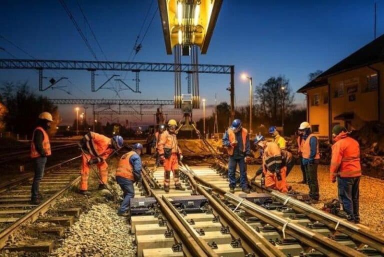 Nowoczesne rozjazdy krzyżowe na Łódzkim Węźle Kolejowym